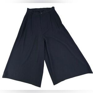 CO | Navy |‎ Satin Wide Leg Crop Trouser | Women’s Medium